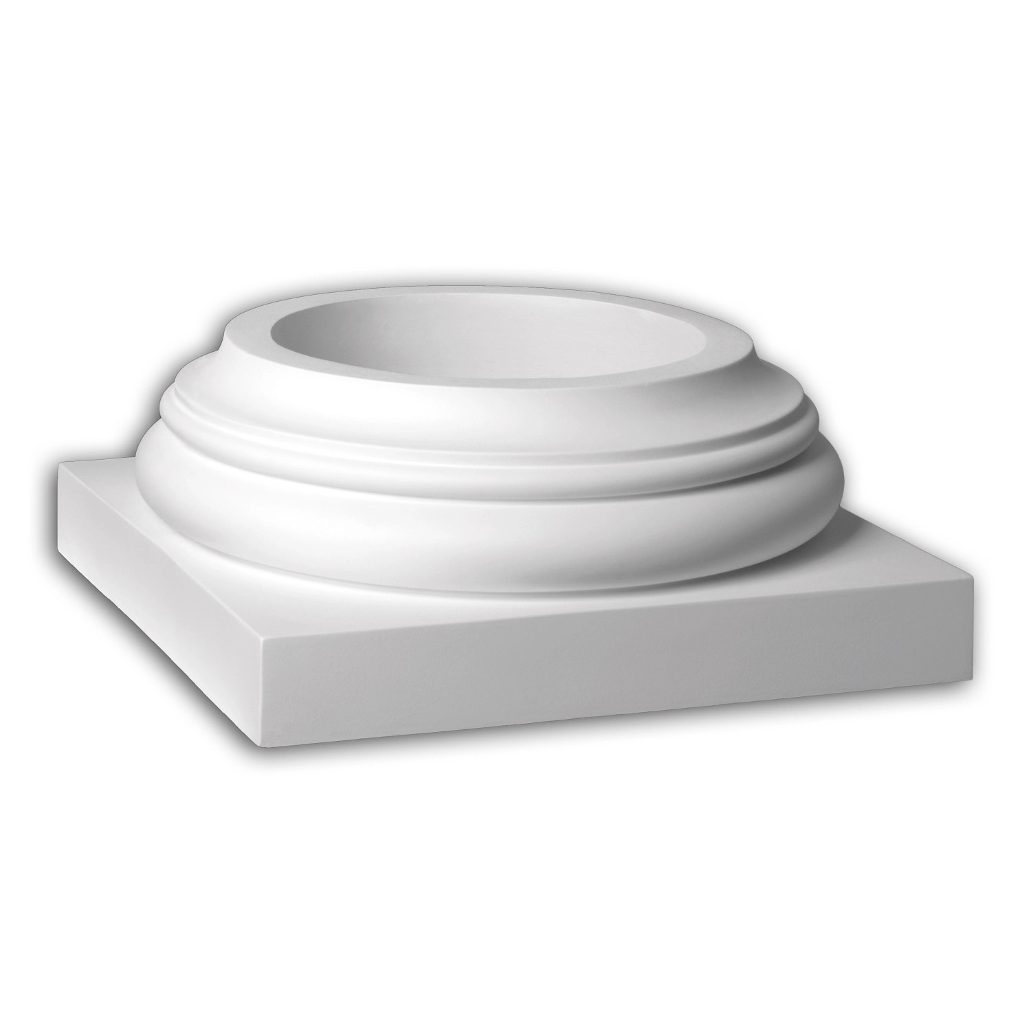 PROFHOME 443101 Vollsäulen Sockel Fassadenstuck Säule Fassaden Element 29,6 cm x 29,6 cm x 12 cm Weiß