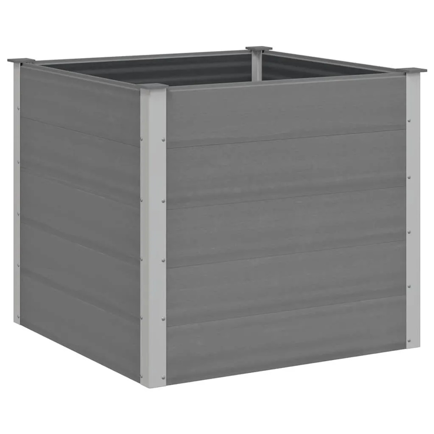vidaXL Garten-Hochbeet WPC 100x100x91 cm Grau 43606