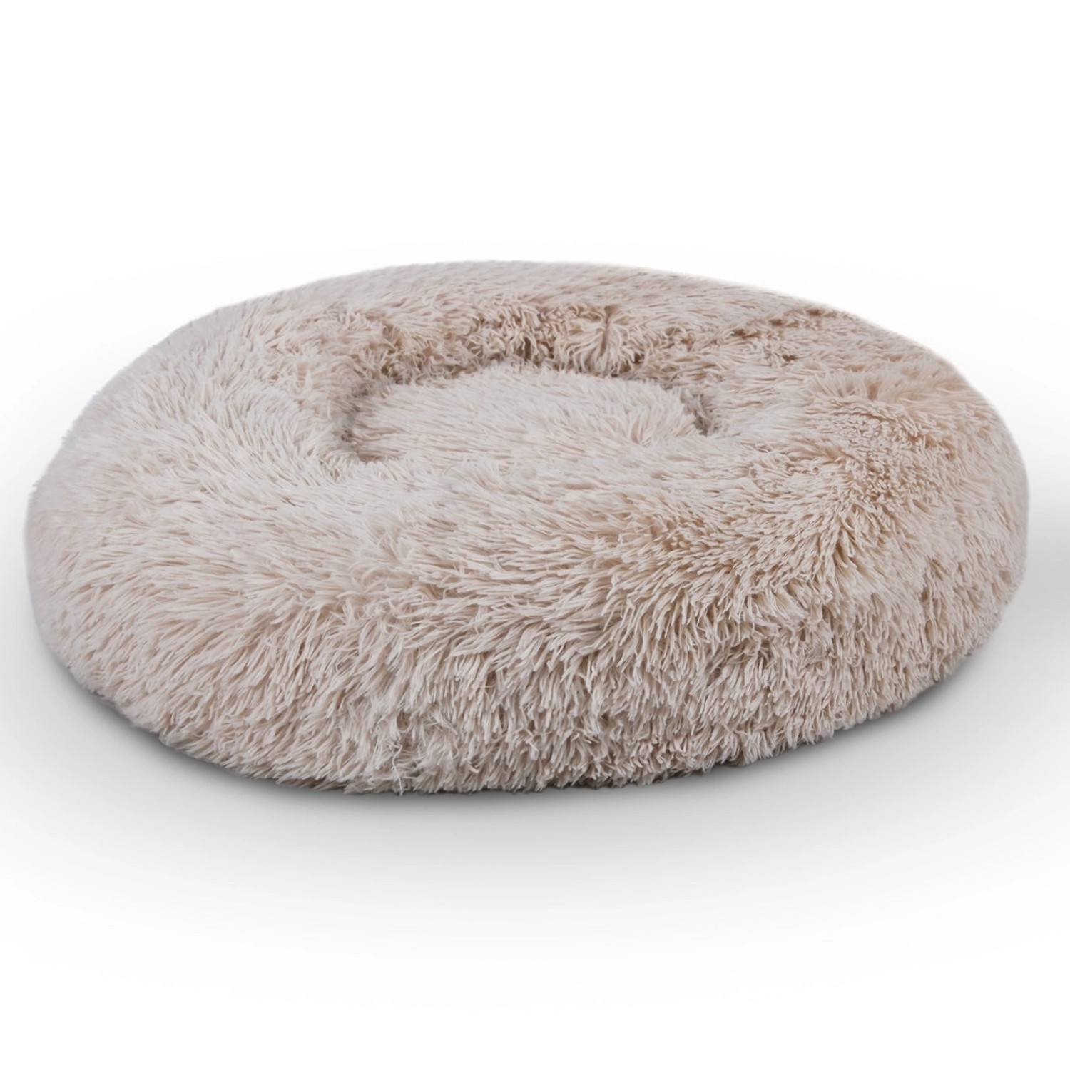 Bestlivings Haustierbett Fluffy Ø100cm Beige Hundekissen Öko-Tex Hundebett günstig online kaufen