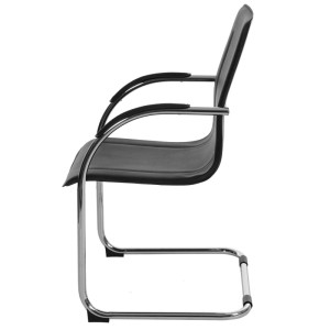 CHEFGASTRO Esszimmerstuhl Sammy 93x56x56cm Sitzhöhe 47cm Stahl Schwarz Freischwinger