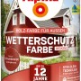 Alpina Wetterschutzfarbe Schwedenrot, 2,5l Dose. Wetterschutzfarbe für Fassaden, Zäune und Gartenhäuser.