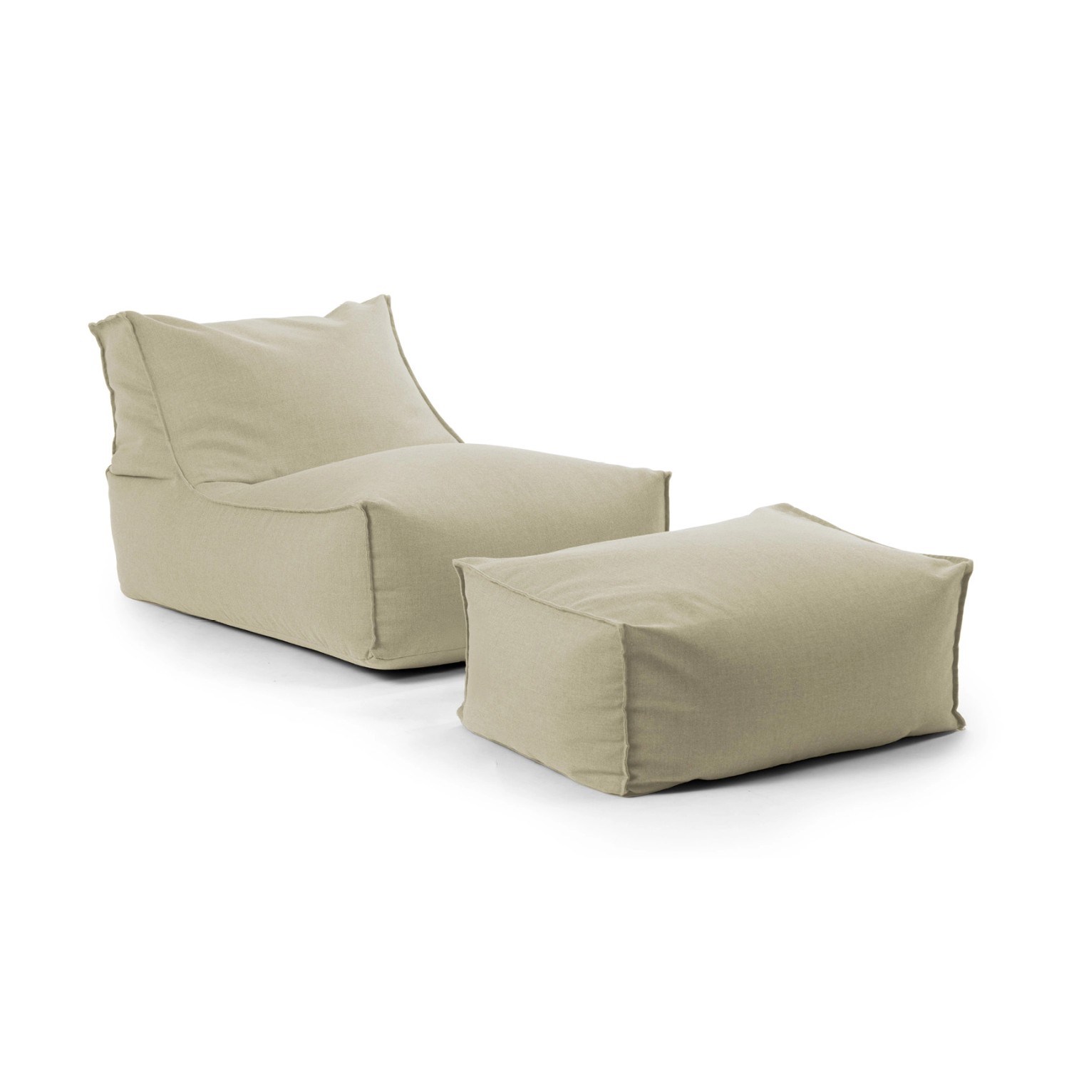 mokebo Outdoor Sitzsack und Pouf Der Sundowner Bean Bag mit Füllung und Hoc günstig online kaufen