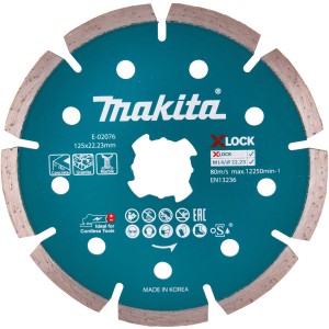 Makita Diamantscheibe E-02076 X-Lock, 125 mm für Beton, Granit und Marmor.