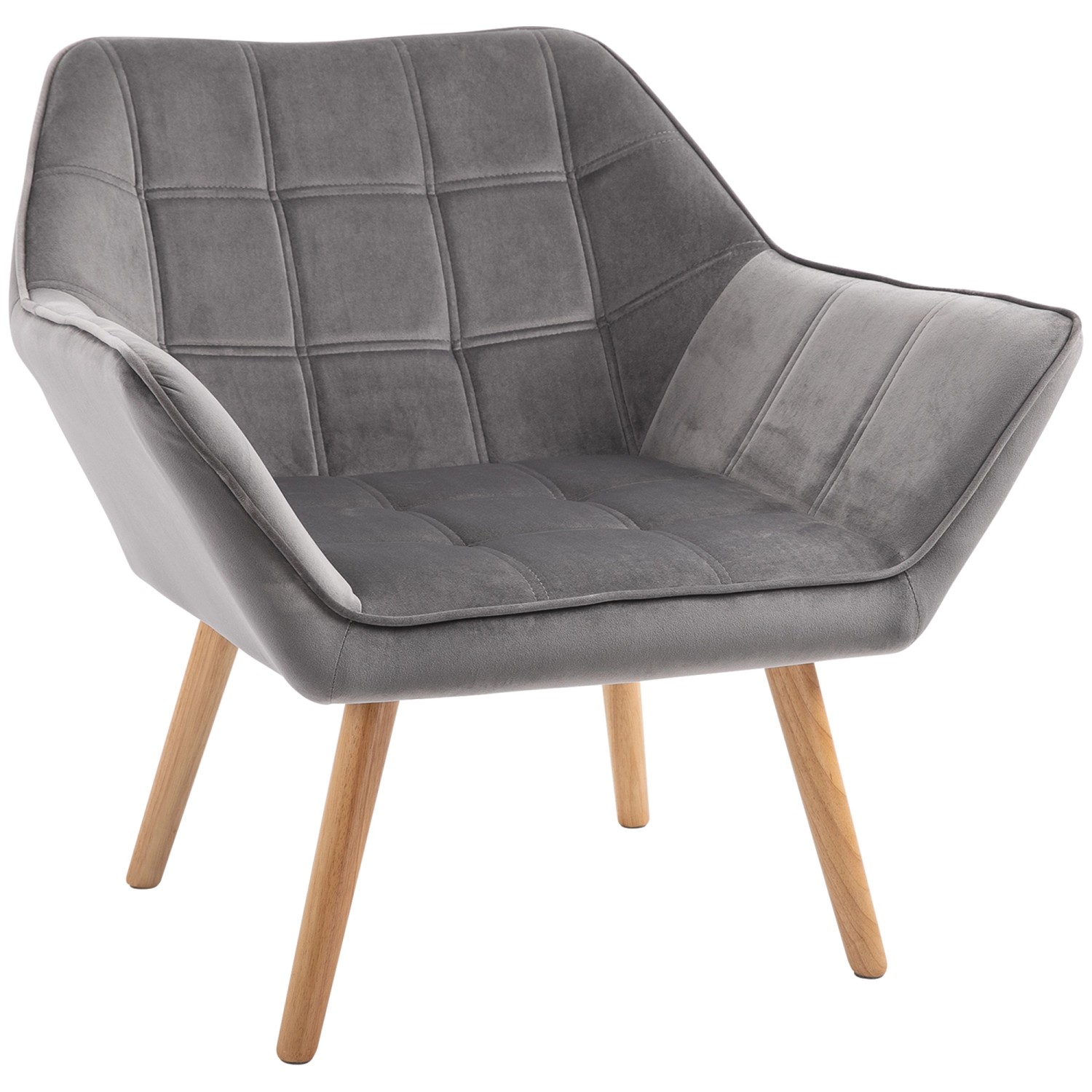 HOMCOM Einzelsessel mit Samt Erhöhte Beine 67 x 61,5 x 71 cm günstig online kaufen