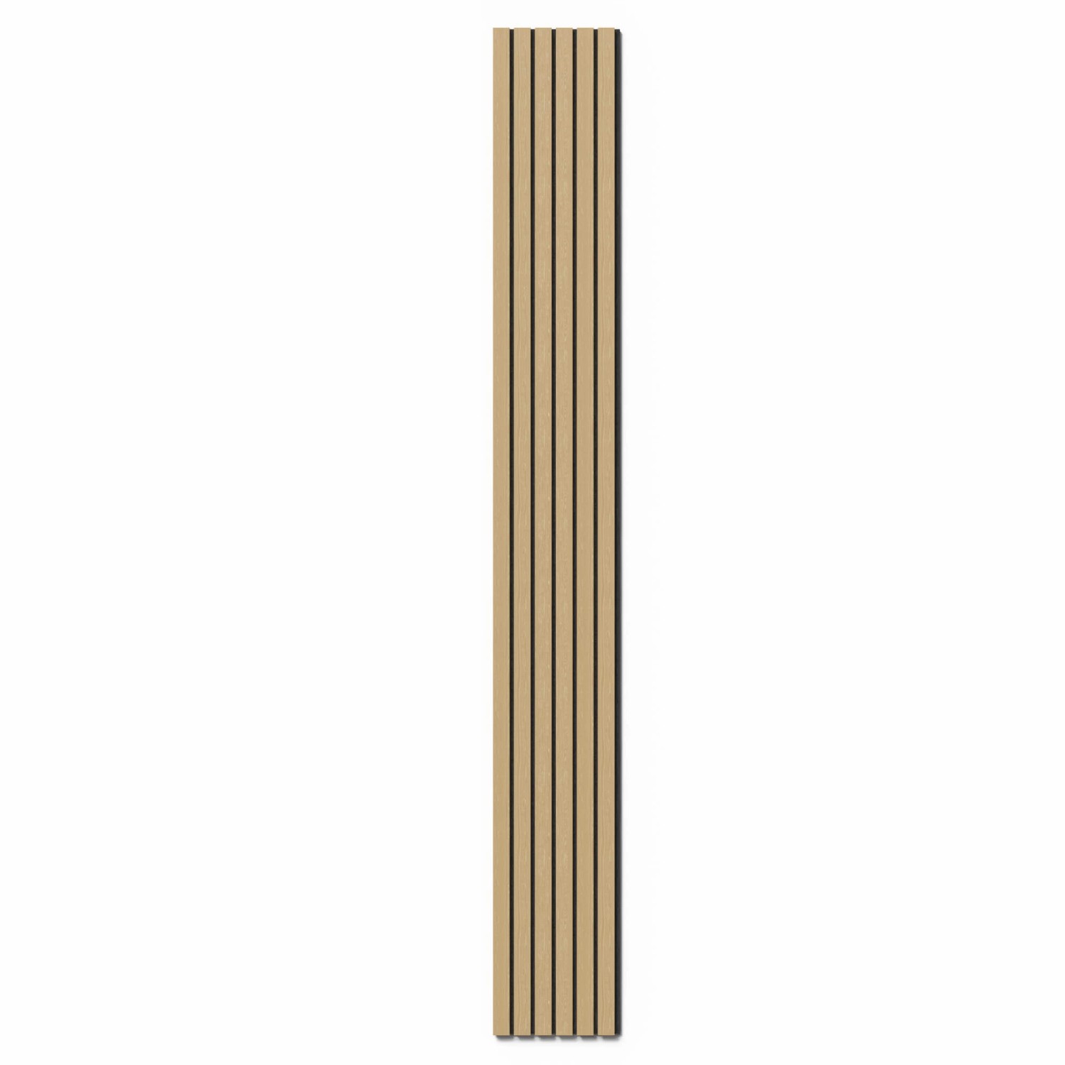 Akustikpaneel Lux Weiß-Eiche Filz Schwarz 30 cm x 240 cm 2 Stück