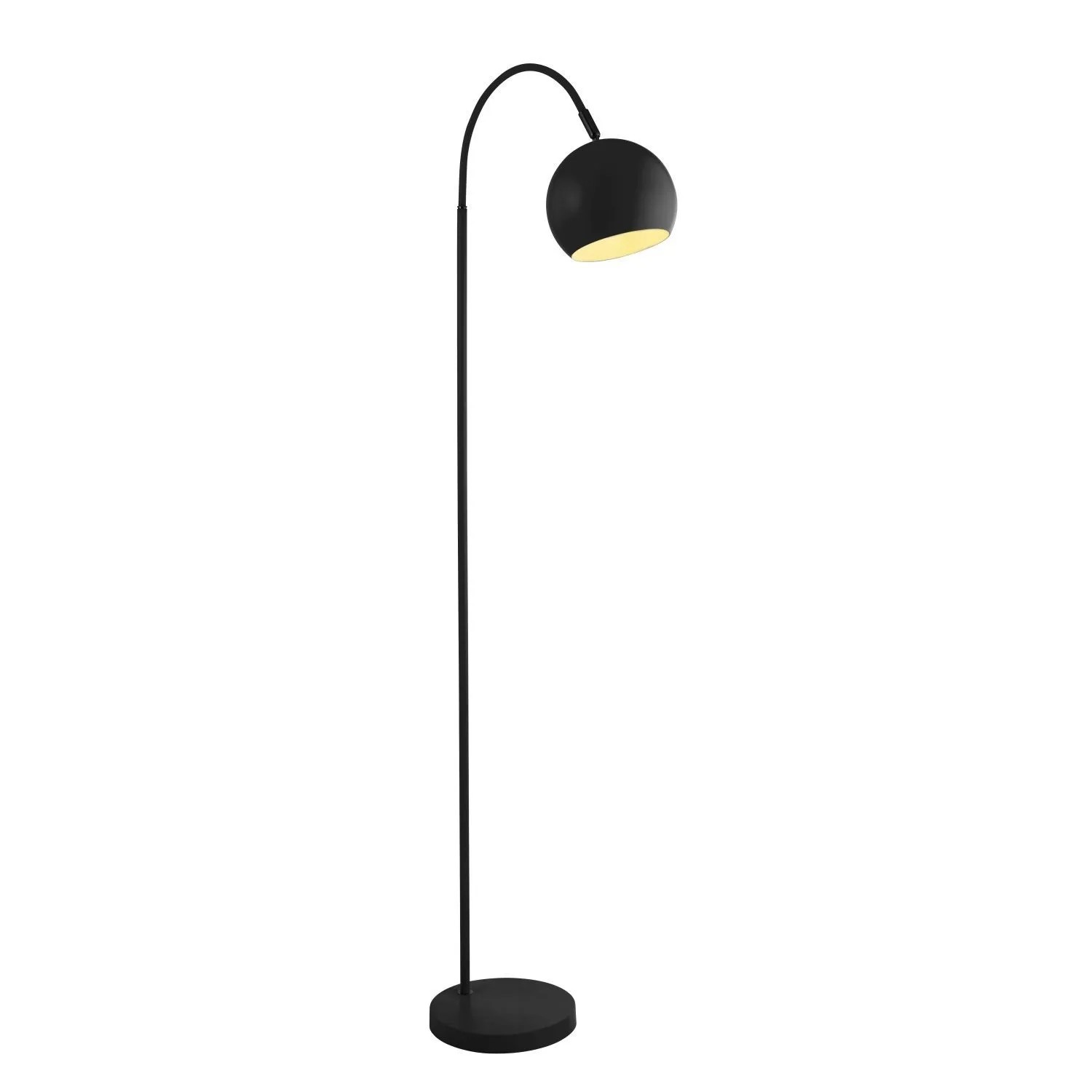Licht-Erlebnisse Stehleuchte Schwarz Klein 143 cm Verstellbarer Schirm Retro Metall