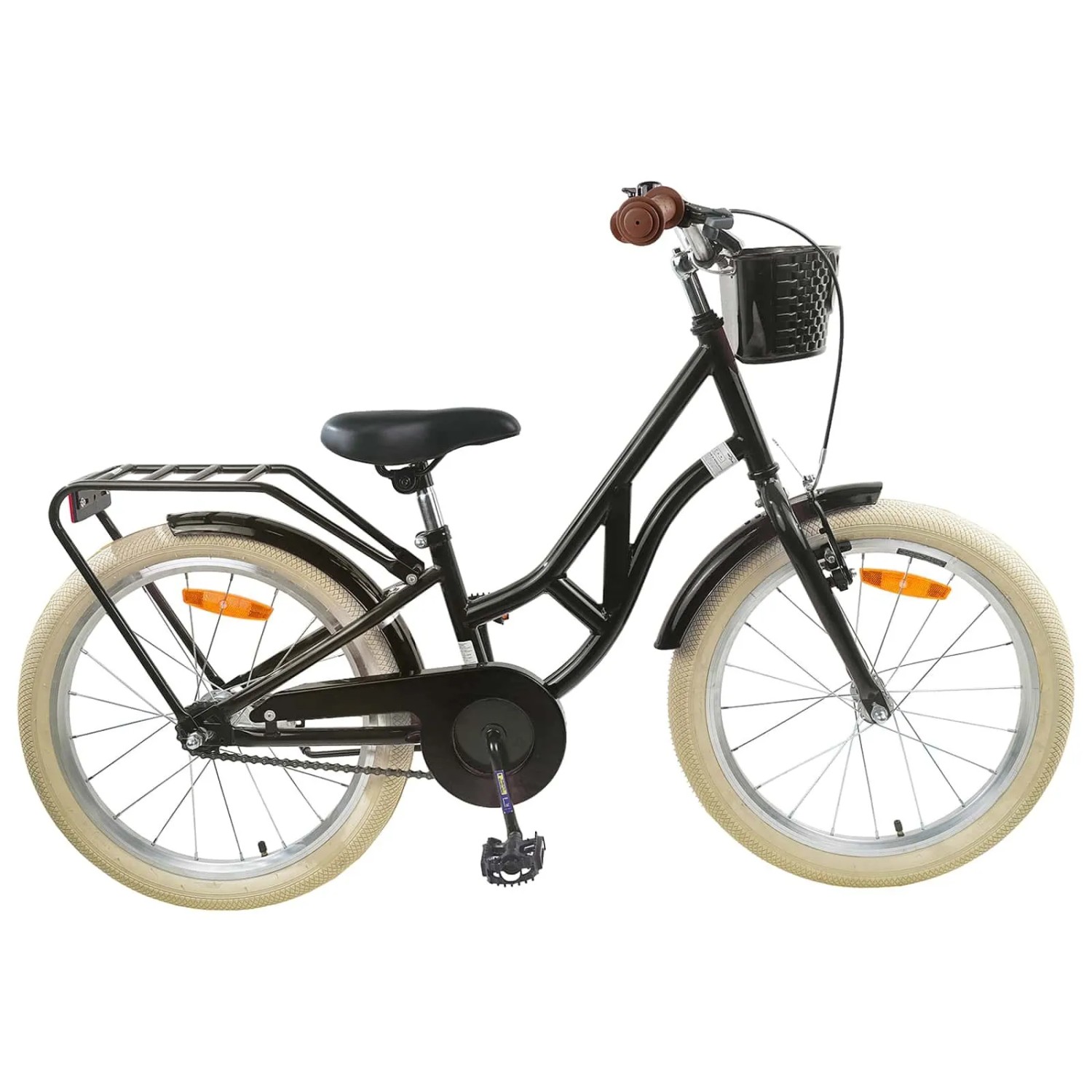 vidaXL Kinderfahrrad 24 Zoll für 8-12 Jahre Alt Schwarz 42009697
