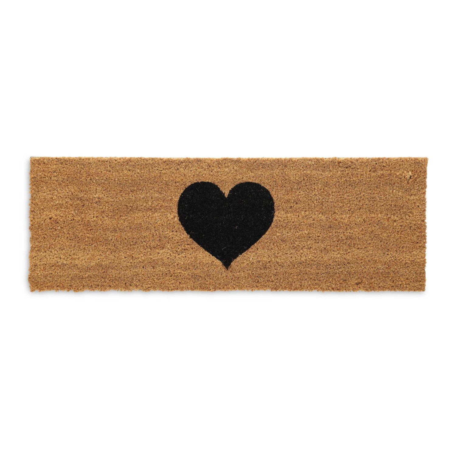 Relaxdays Fußmatte Kokosfaser Natur Schwarz Rutschfest Wetterfest 75 cm x 25 cm x 1,5 cm 1,2 kg