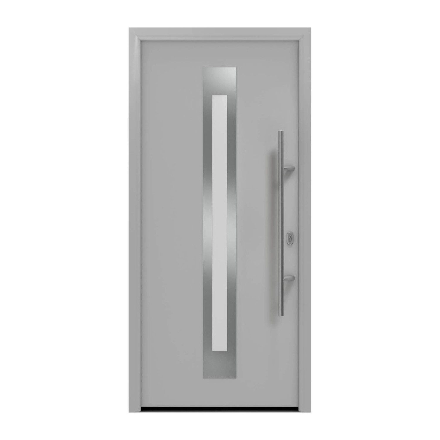 EcoStar Haustür Isopro IP 770S Weißaluminium 110 cm x 210 cm DIN R günstig online kaufen