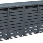 Westmann Mülltonnenbox Kubus, 5er Box für 240 l Tonnen, Metall Anthrazit, 116x332x80 cm.