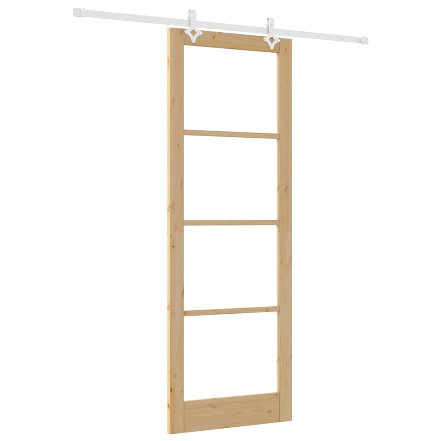 vidaXL Schiebetür Braun 83 x 232 cm Holz und Metall 3332253 günstig online kaufen