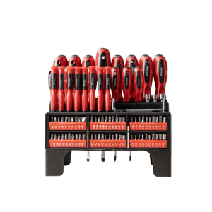 Tech-Craft Schraubendreher-Set, 100-teilig mit Magnetspitzen, für Heimwerker.