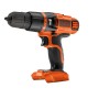 Black+Decker Akku-Schlagbohrschrauber BDCH188N Solo, orange/schwarz. Akkuschrauber für Bohr- und Schraubarbeiten.