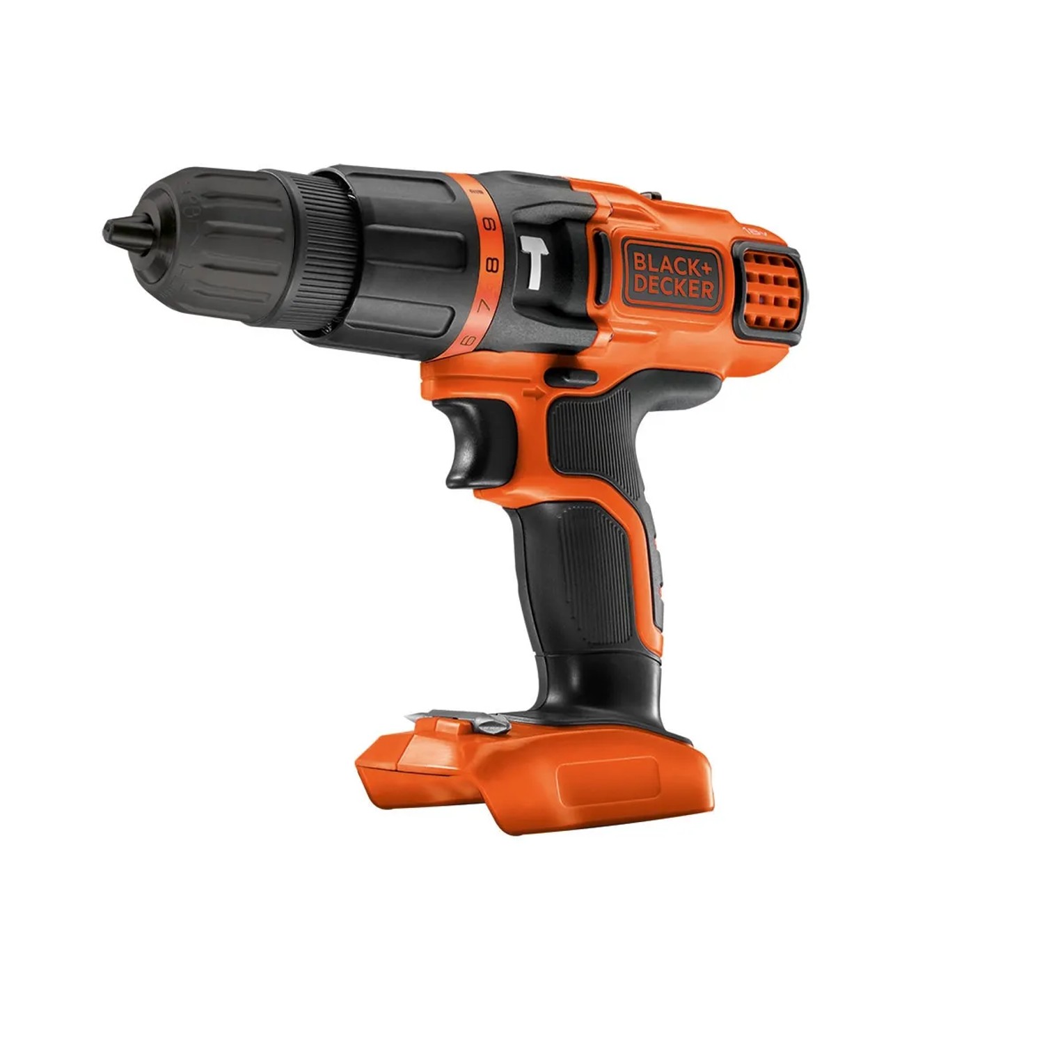 Black+Decker Akku-Schlagbohrschrauber BDCH188N Solo, orange/schwarz. Akkuschrauber für Bohr- und Schraubarbeiten.