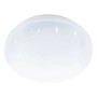 Weiße Eglo LED-Deckenleuchte Pogliola-E mit Kristalleffekt, Ø 26cm. Moderne Deckenlampe für Wohnräume.