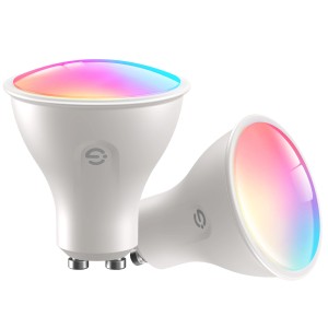 2er-Pack Govee WIFI RGBWW LED-Leuchtmittel H600D GU10, smarte, farbige Lampen.