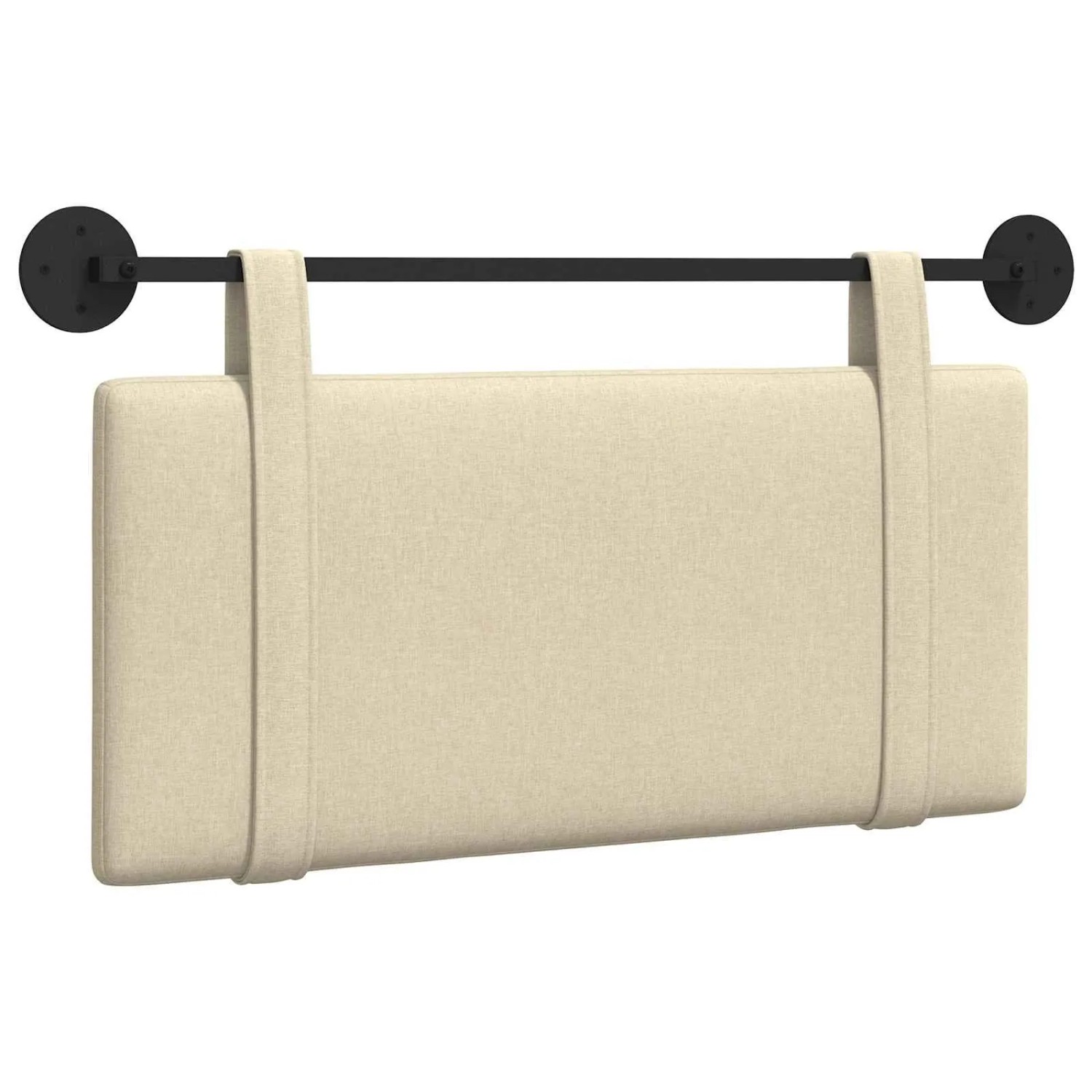 vidaXL Hängevorderseite Wandmontiert Uni Creme 100 x 55 x 5 cm Stoff 42031353