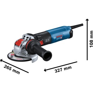Bosch Professional GWX 17-125 S X-Lock Winkelschleifer mit X-Lock System und Zubehör.