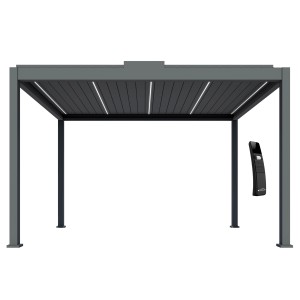 Dreamgarden Pergola 5 x 3 x 2,5 m Florenz Elektrisch Anthrazit Lamellendach