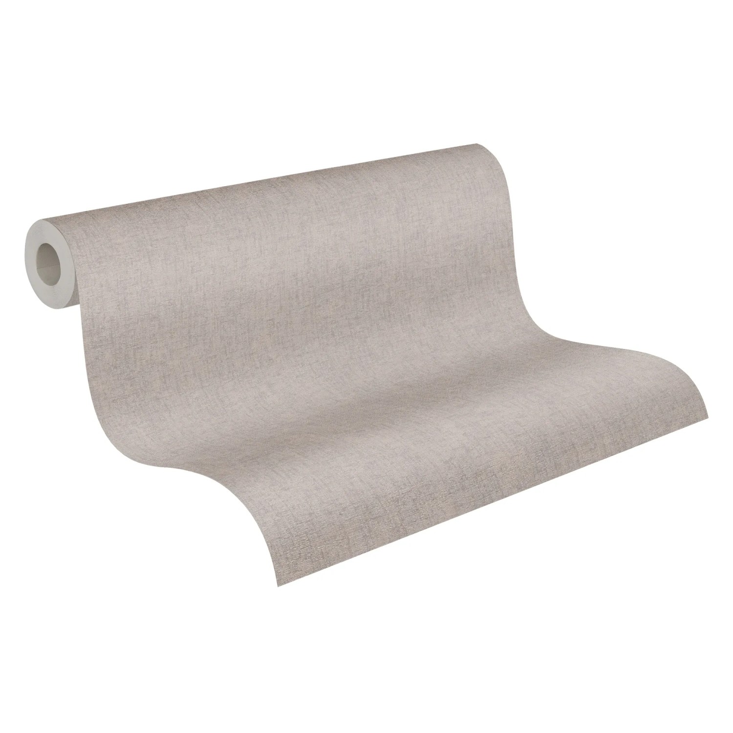 Rolle Vliestapete Uni Matt Glatt in Grau Beige, Dekorative Tapete mit matter Oberfläche.