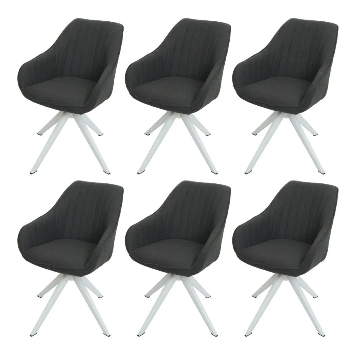 MCW Esszimmerstuhl K27 6er-Set Dunkelgrau