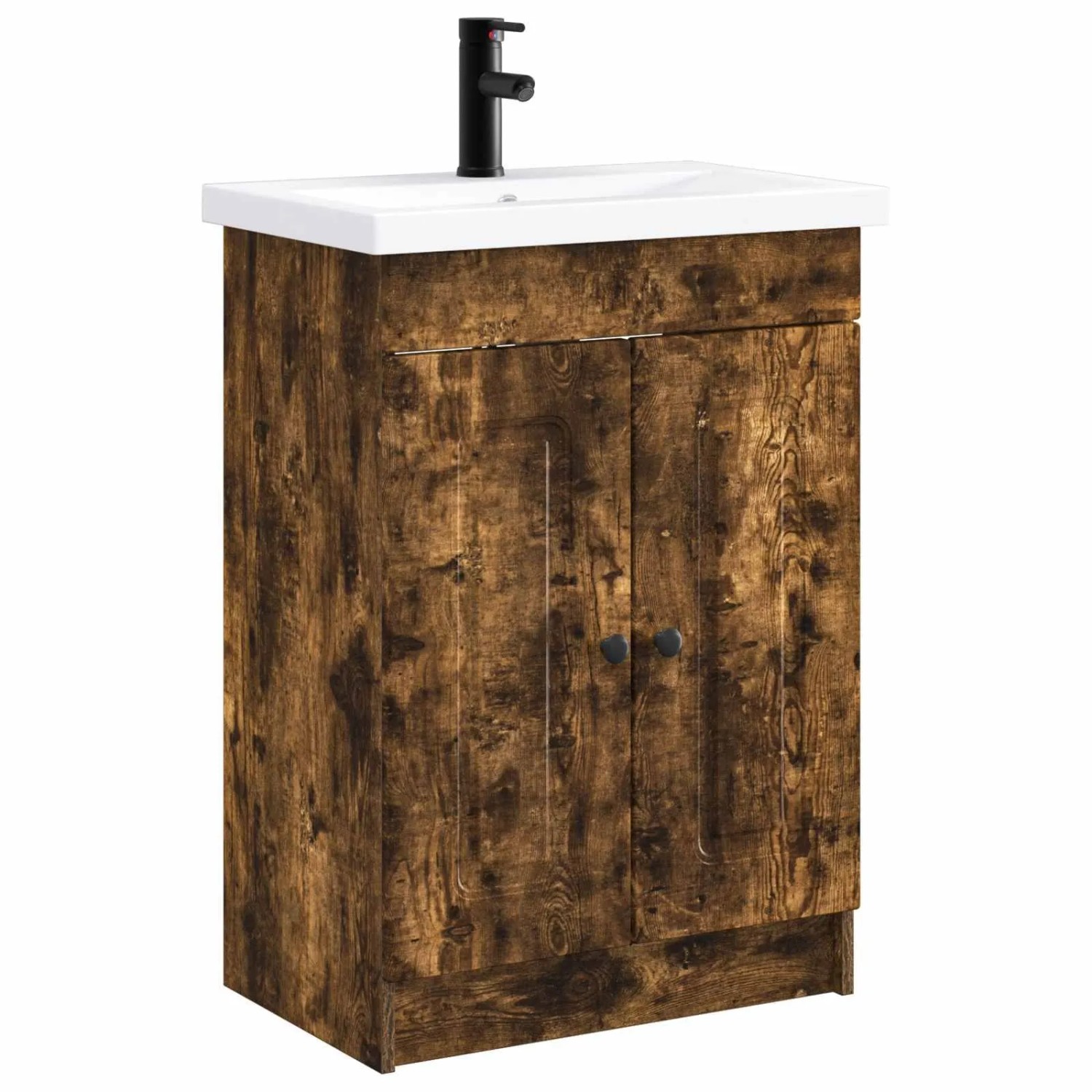 vidaXL Badezimmermöbel-Set Geräucherte Eiche 78,5 x 37,5 x 81 cm 3404179
