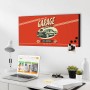 Banjado Magnettafel 78x37cm mit Garagen-Motiv "Full Service" im Büro.