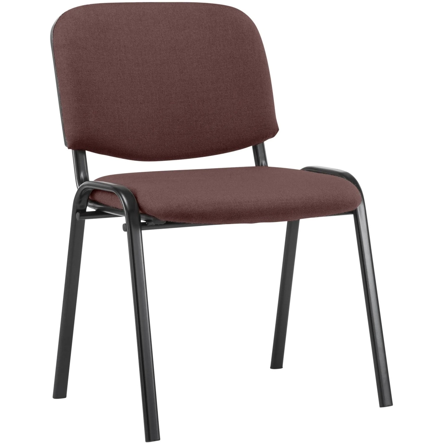 DELUKE Besucherstuhl ZAGREB Stoff Braun 53x53x83cm Konferenzstuhl Wartezimmerstuhl Bürostuhl