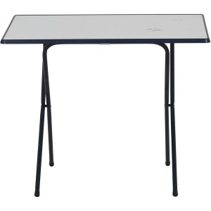 Blauer MFG Campingtisch (80x60x64 cm) mit weißer Platte, ideal für Camping & Outdoor.