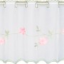 Rosa Fenstervorhang mit Blumenmuster, Neusser Collection Telma, 45x135 cm.