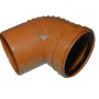 Marley KG-Rohr Bogen 87,5 Grad DN 110 aus Kunststoff in Orange.