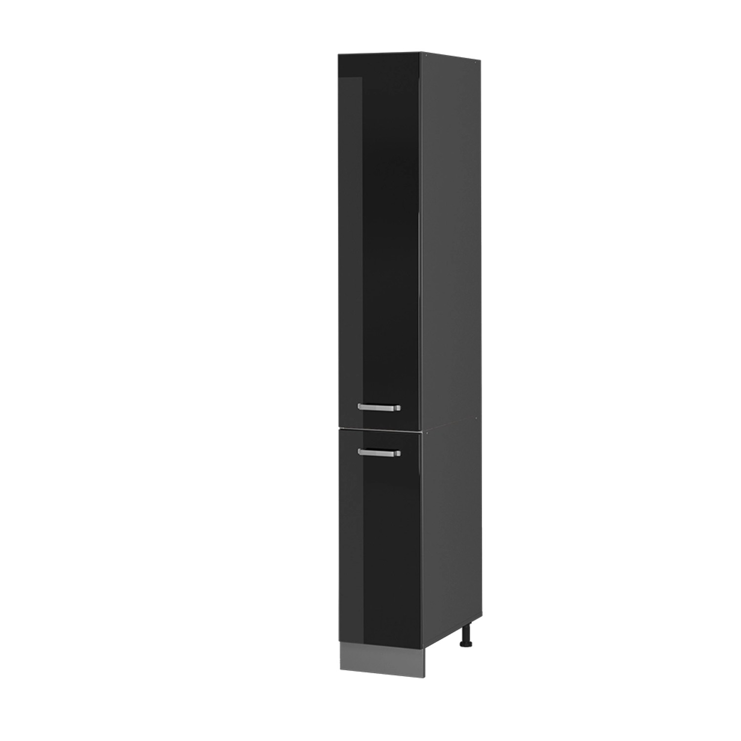 Vicco Apothekerschrank R-Line Medizinschrank für die Küche Schwarz Hochglanz/Anthrazit 30 cm