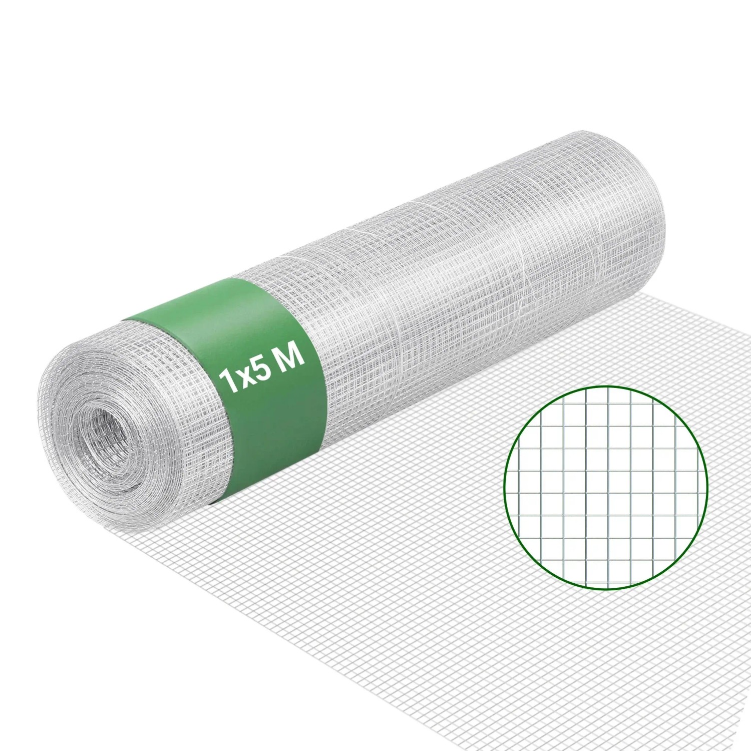 Wiltec Volierendraht 1x5m Hasendraht 6,3mm Maschenweite Hühnerdraht Voliere