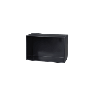 Schwarze Gummi-Endkappe für Solaranlagen Montageschiene 50x31 mm.