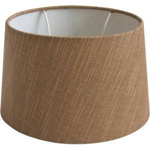 Brauner Lampenschirm aus Wildseide für E27 Fassung, Durchmesser 25cm.