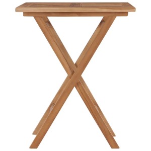 vidaXL Gartentisch Klappbar 60x60x75 cm Massivholz Teak 48994
