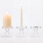 Relaxdays Kerzenhalter 2er Set Glas Transparent Stabil 8,5 cm x 8,5 cm_5