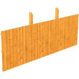 Skan Holz Rückwand Deckelschalung, 550x180cm, Fichte Eiche hell, inkl. Pfosten für Carport Zubehör.