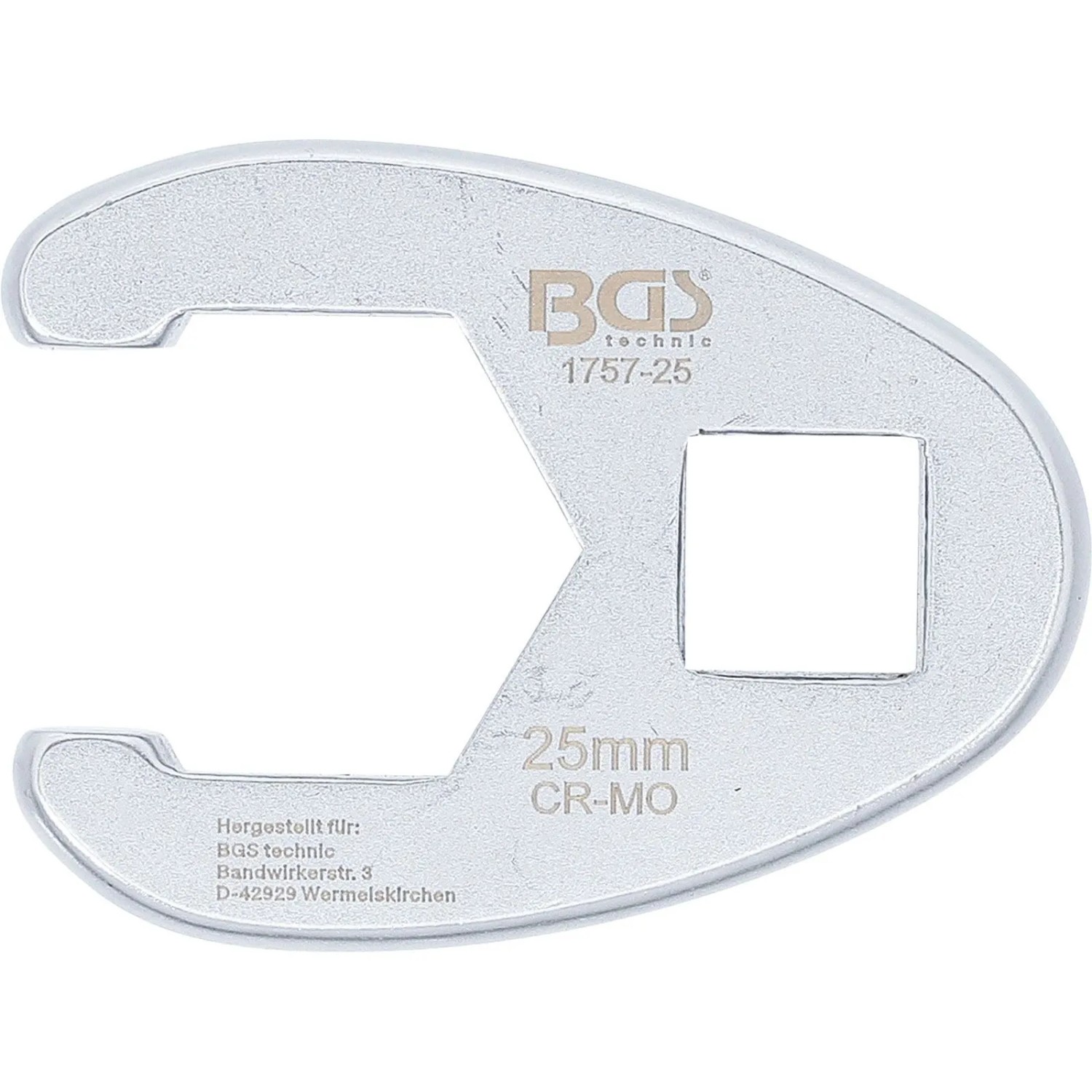 BGS Hahnenfußschlüssel Antrieb Innenvierkant 12 5 Mm  1 2 Zoll  SW 25 Mm 1757 25