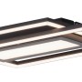 Moderne, schwarze LED-Deckenleuchte Asmin von Just Light, 100x17,9 cm. Geometrisches Design mit warmweißem Licht.
