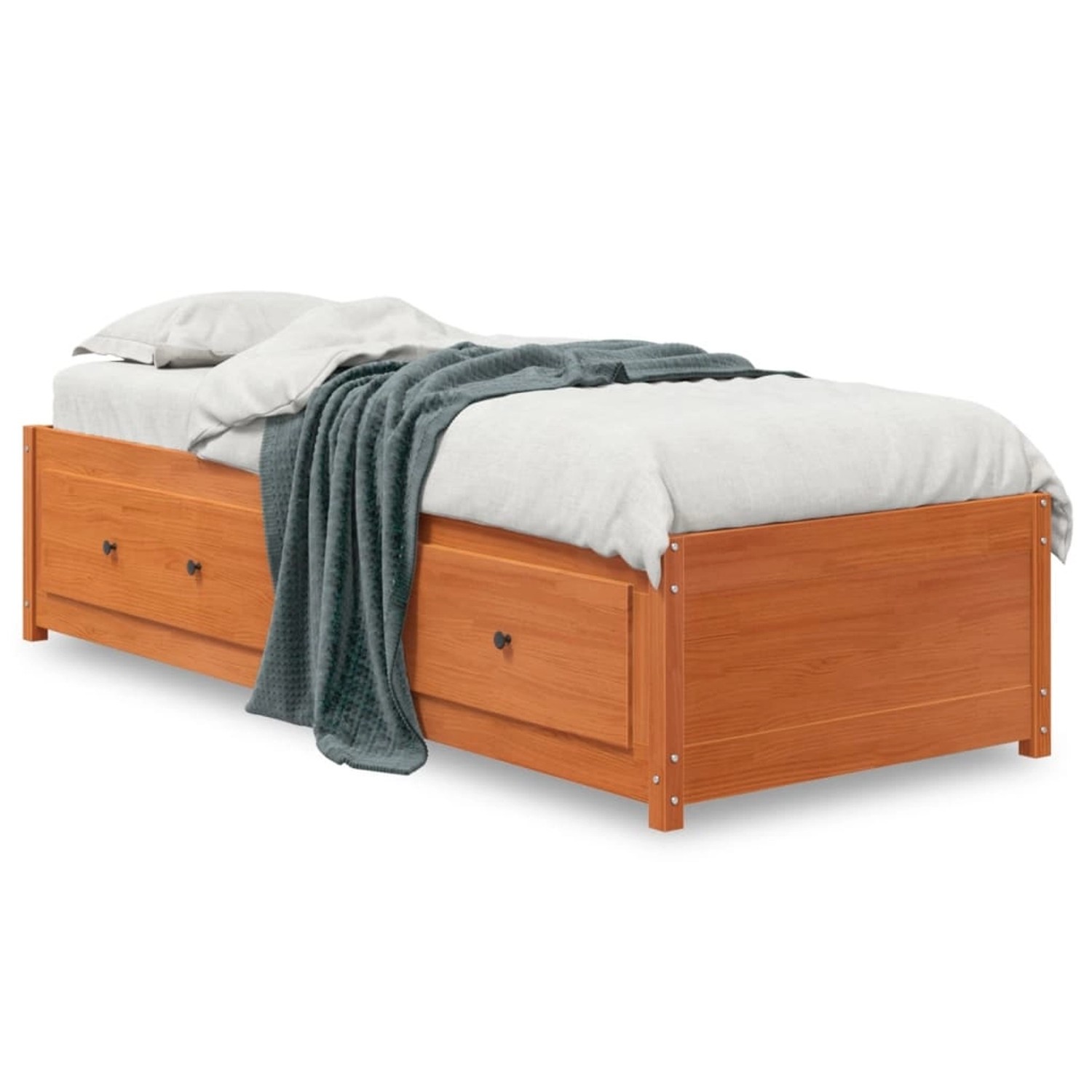vidaXL Tagesbett ohne Matratze Wachsbraun 90x200 cm Massivholz Kiefer 84447 günstig online kaufen