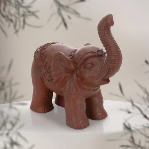 Braune Deko-Figur Elefant (36x19x39cm) im orientalischen Stil für Innen & Außen.