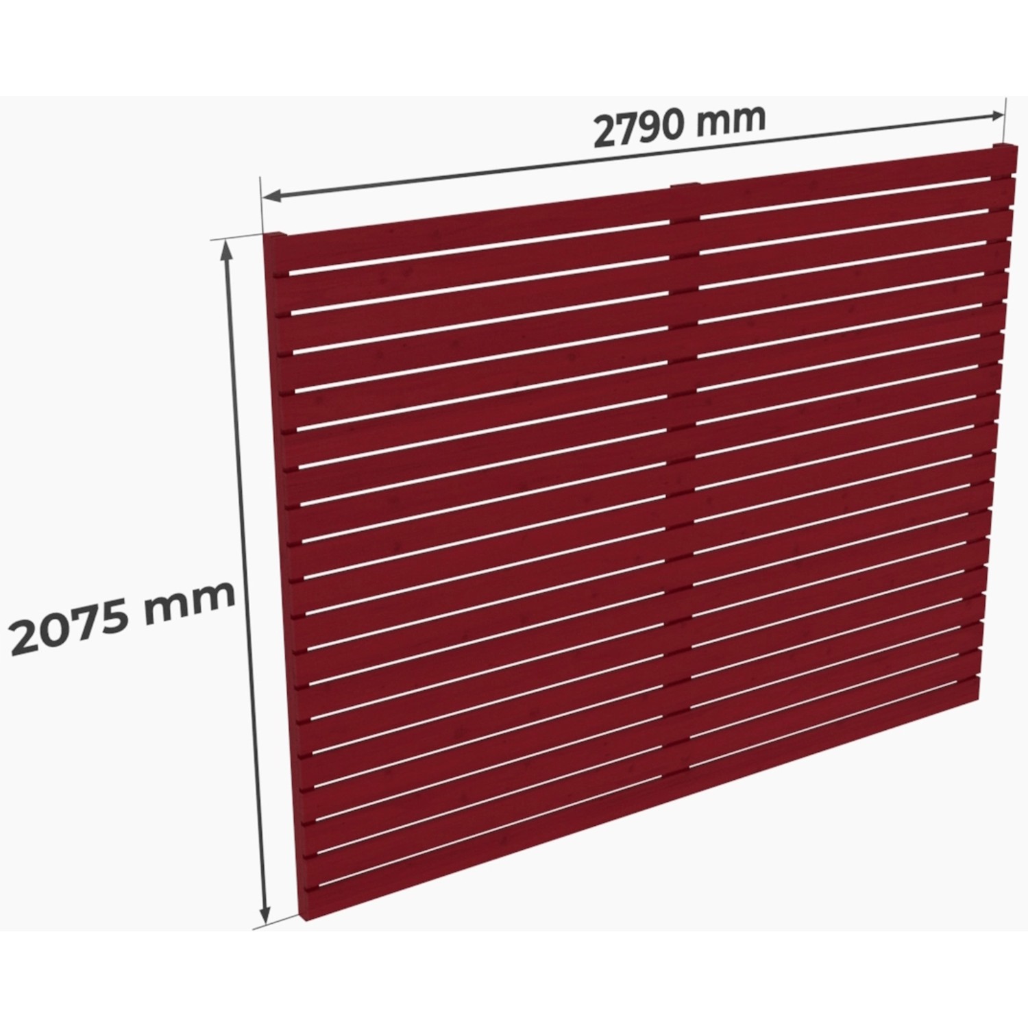 Holzbrüder Carport-Rückwand Ralf Fichte 207,5 cm x 279 cm Oxidrot günstig online kaufen