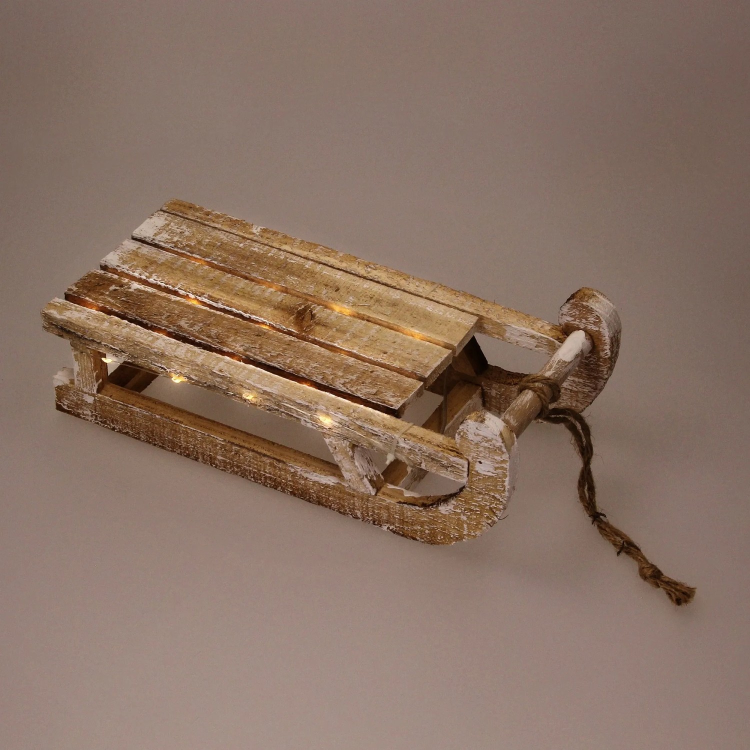 ECD Germany Deko Schlitten Holz mit 25 warmweißen LEDs 31,5 cm kaufen bei OBI