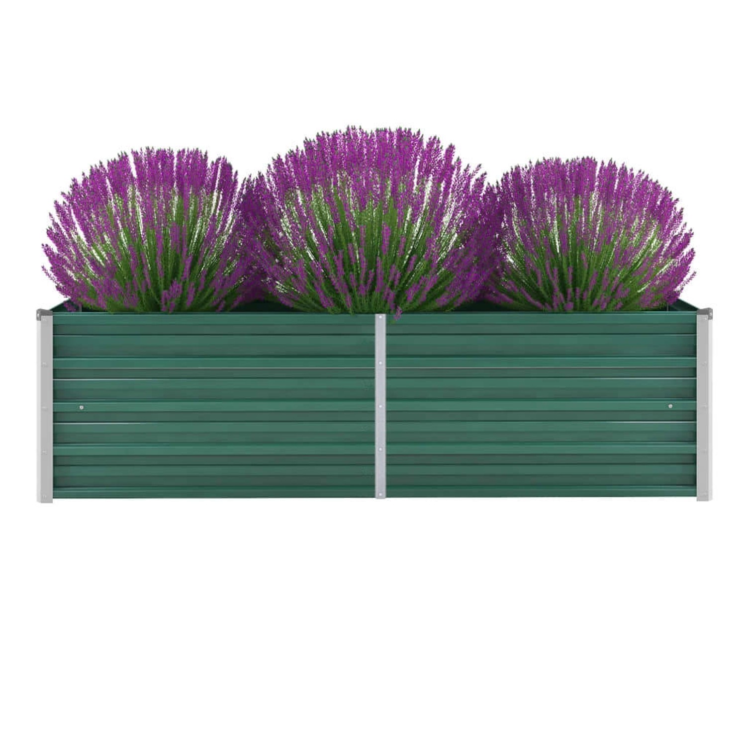 furnicato Garten-Hochbeet Verzinkter Stahl 160x40x45 cm Grün