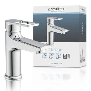 Schütte Waschtischarmatur Derby Chrom, elegante Einhebelmischbatterie für das moderne Bad.