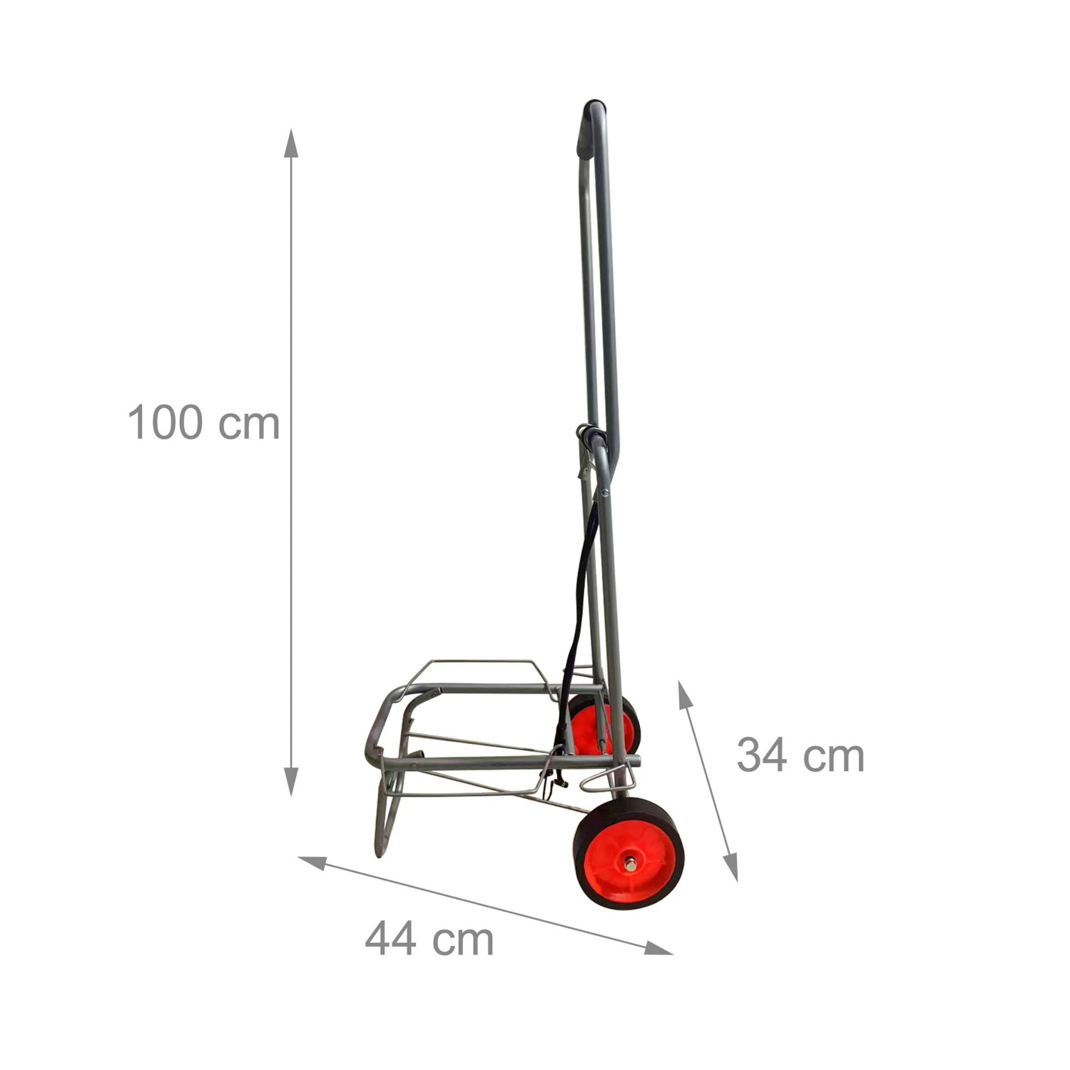Relaxdays Transportwagen Stahl Grau Klappbar Pulverbeschichtet 100 cm x 44 cm x 34 cm 35 kg_4