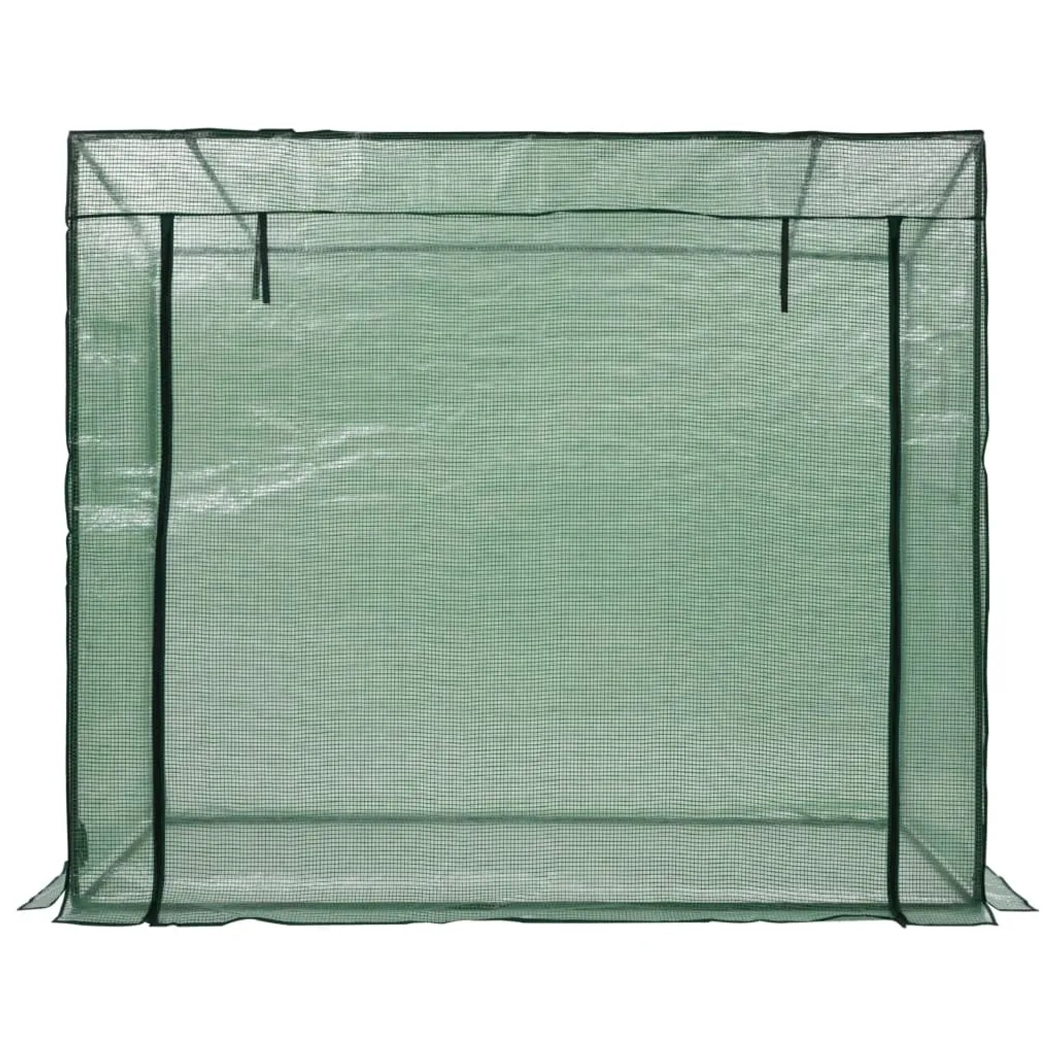 furnicato Gewächshaus, 200x80x173cm, begehbar, grüne Folie, Stahlrahmen. Ideal für Pflanzenzucht.