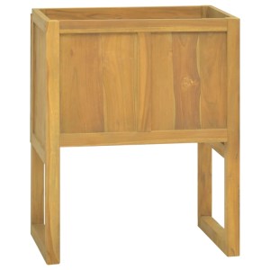 vidaXL Badschrank aus Teak Massivholz, 60x45x75 cm, Modell 2. Büroschrank für Badezimmer.