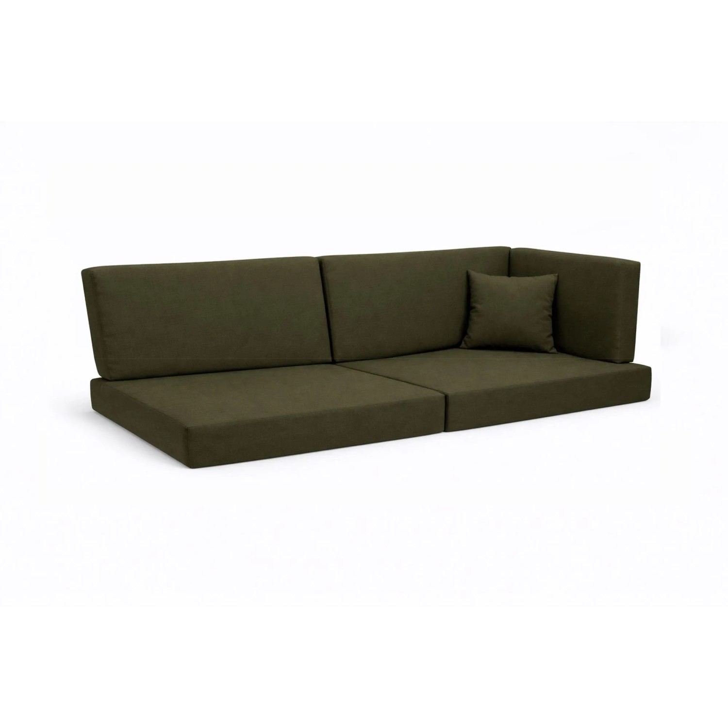 Setgarden Comfort Palettenkissen 6er Set Outdoor 120x50x10cm Sitzkissen + Rückenkissen 120x40x10cm 1tlg Grün